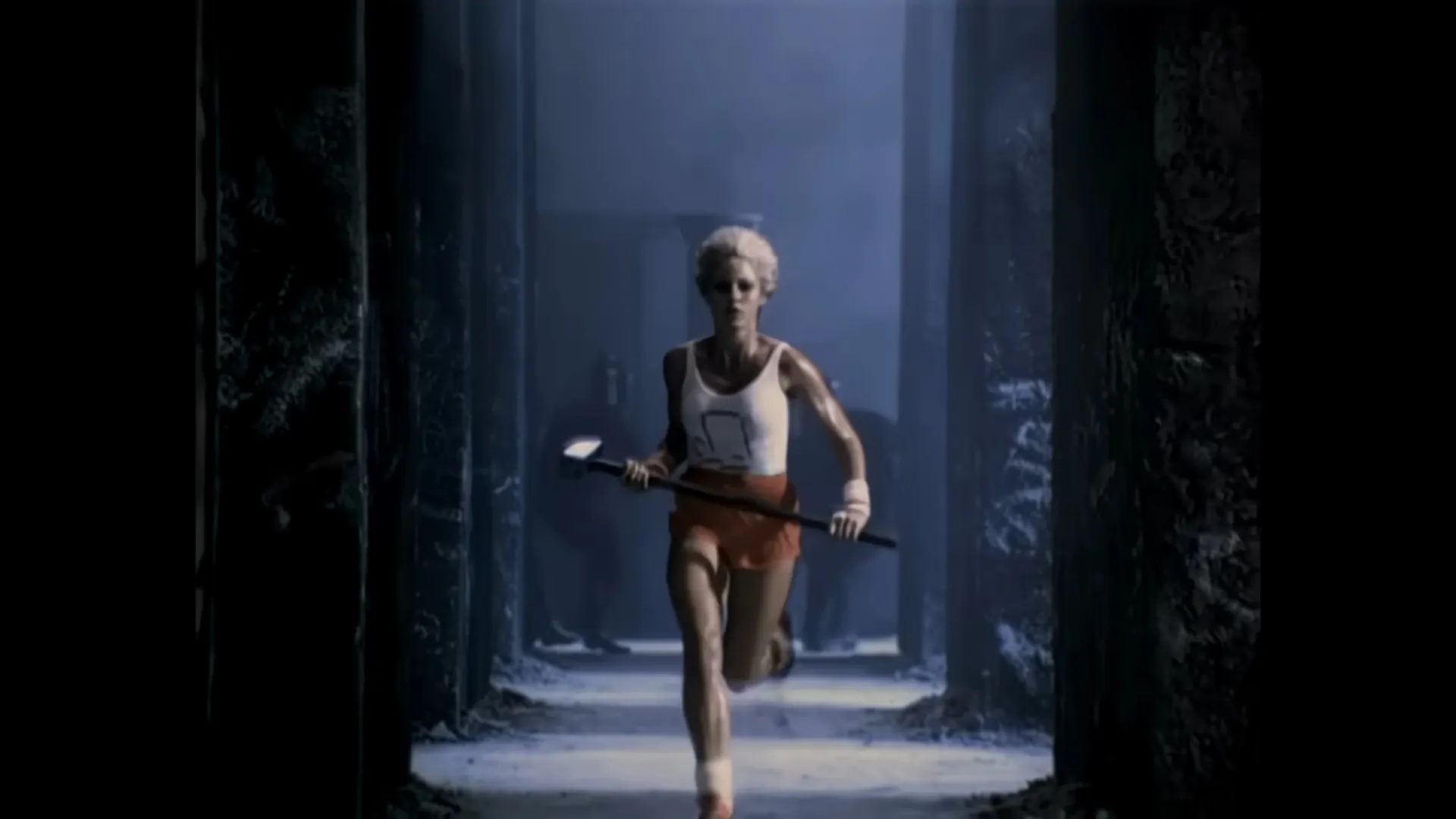 A woman running with a hammer in Apple's “1984” commercial