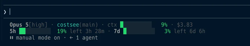 Customize the status line